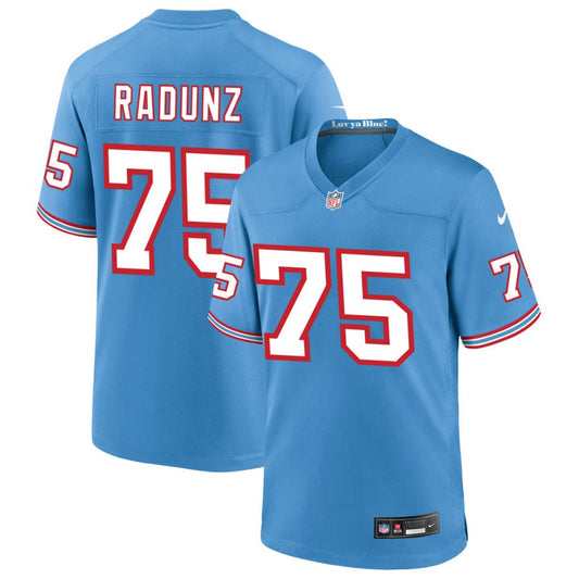 Dillon Radunz Tennessee Titans Nike Oilers Throwback Game Jersey - Light Blue