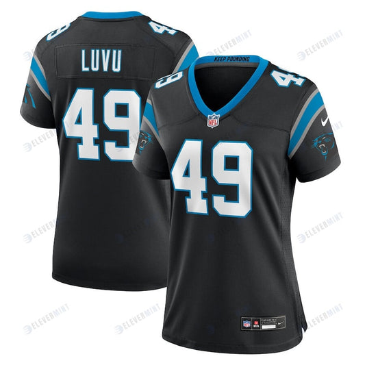 Frankie Luvu 49 Carolina Panthers Women's Team Game Jersey - Black