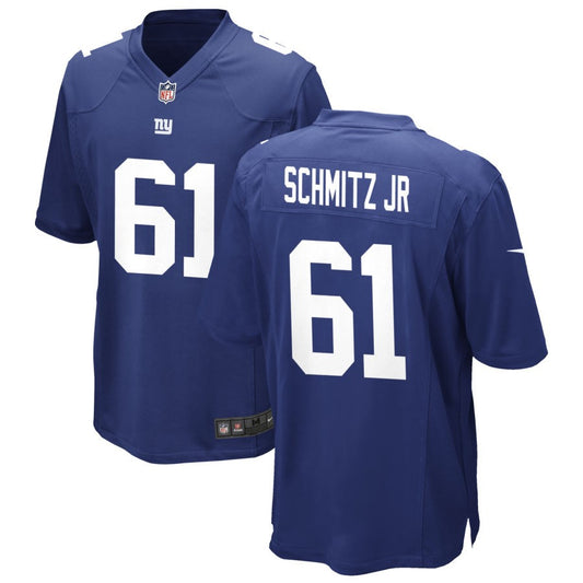 John Michael Schmitz Jr New York Giants Nike Game Jersey - Royal