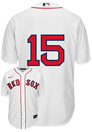 Dustin Pedroia No Name Jersey - Boston Red Sox Replica Number Only Adult Home Jersey