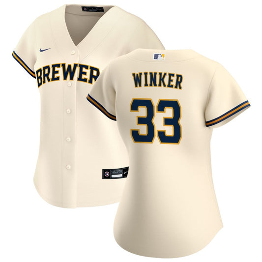 Jesse Winker Milwaukee Brewers Nike Women's Home Replica Jersey - Cream