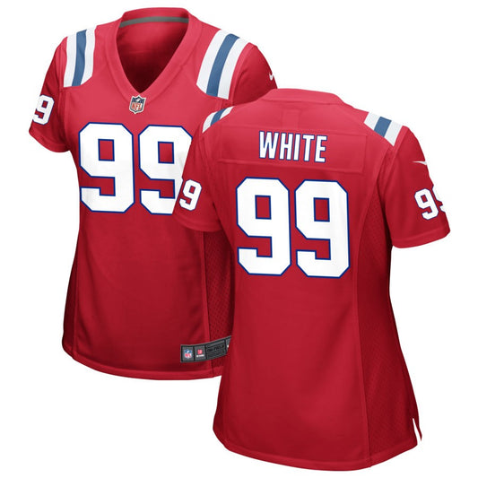 Keion White New England Patriots Nike Women's Alternate Jersey - Red