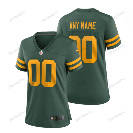 Green Bay Packers Women 50s Classic Custom Game Jersey - Green & Gold