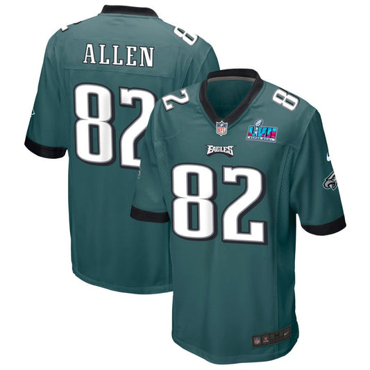 Devon Allen Philadelphia Eagles Nike Super Bowl LVII Game Jersey - Midnight Green