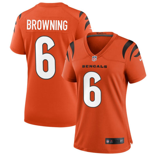 Jake Browning Cincinnati Bengals Nike Women's Alternate Game Jersey - Orange
