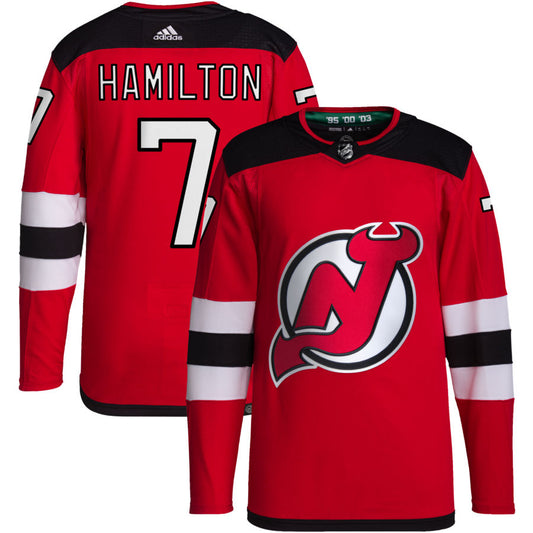 Dougie Hamilton New Jersey Devils adidas Home Primegreen Authentic Pro Jersey - Red