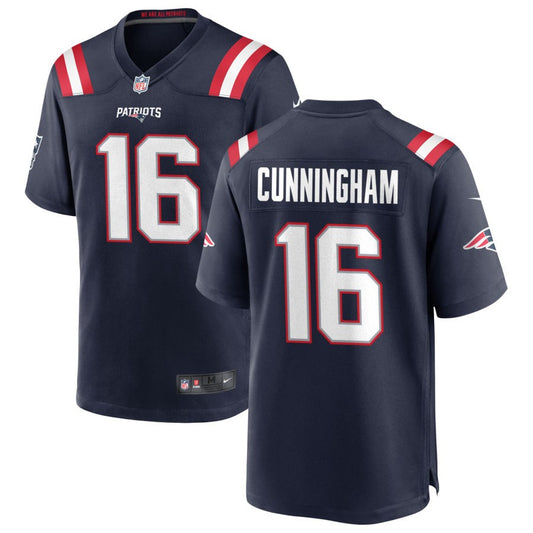 Malik Cunningham Nike New England Patriots Game Jersey - Navy