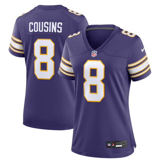 Kirk Cousins Minnesota Vikings Nike Women's Classic Player Game Jersey - Purple