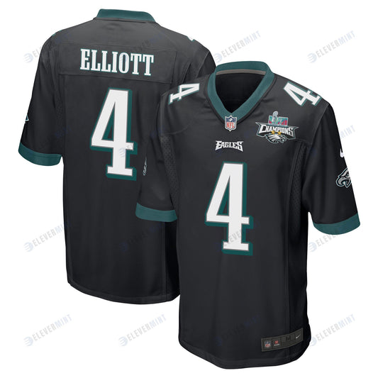 Jake Elliott 4 Philadelphia Eagles Super Bowl LVII Champions 2 Stars Men Game Jersey - Black