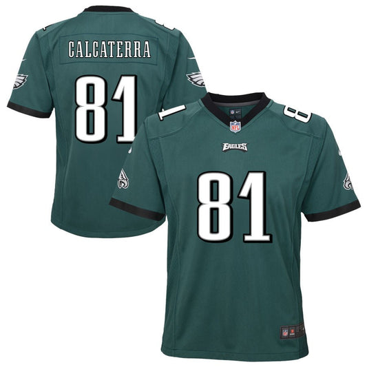 Grant Calcaterra Philadelphia Eagles Nike Youth Team Game Jersey - Midnight Green