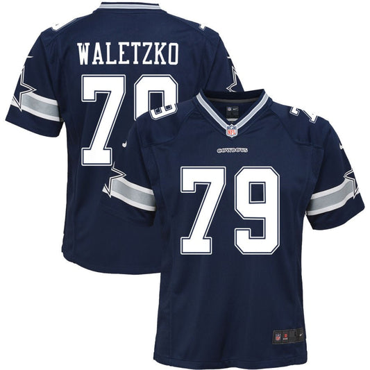 Matt Waletzko Dallas Cowboys Nike Youth Game Jersey - Navy