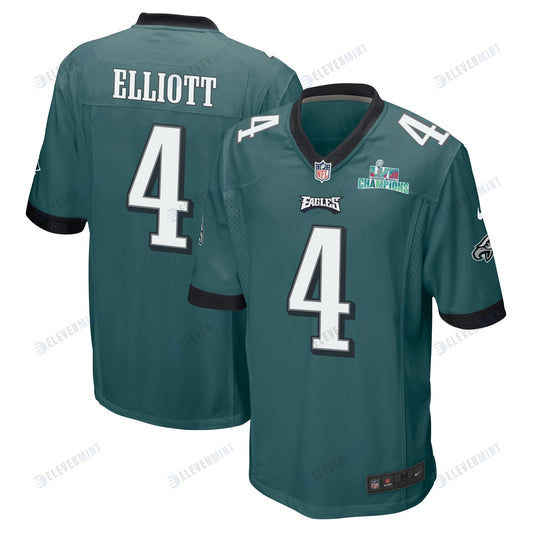Jake Elliott 4 Philadelphia Eagles Super Bowl LVII Champions Men Game Jersey - Midnight Green