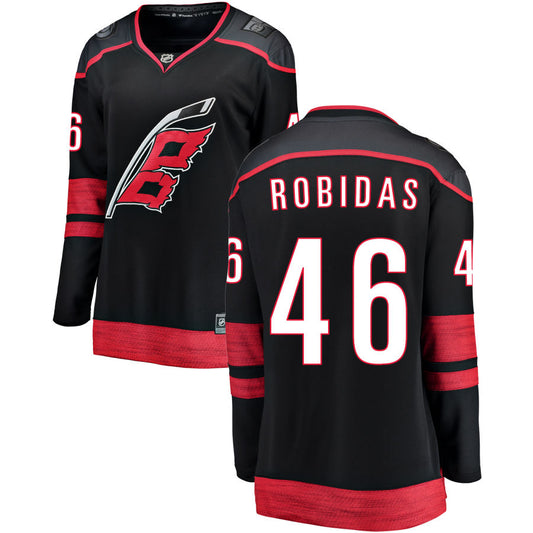 Justin Robidas Carolina Hurricanes Fanatics Branded Women's Alternate Breakaway Jersey - Black