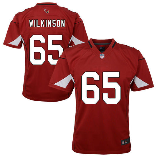 Elijah Wilkinson Arizona Cardinals Nike Youth Team Game Jersey - Cardinal
