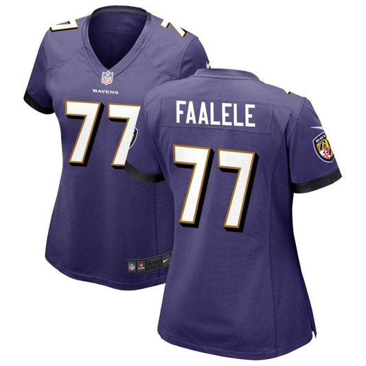 Daniel Faalele Baltimore Ravens Nike Women's Game Jersey - Purple