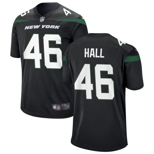 Maalik Hall New York Jets Nike Alternate Game Jersey - Stealth Black