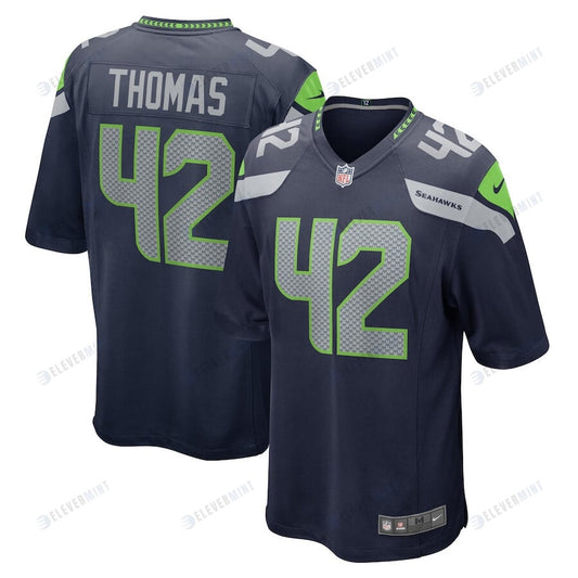Drake Thomas 42 Seattle Seahawks Men Team Game Jersey - College Navy