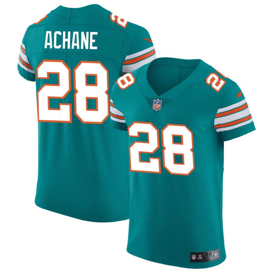 De'Von Achane Miami Dolphins Nike Elite Vapor Untouchable Jersey - Aqua