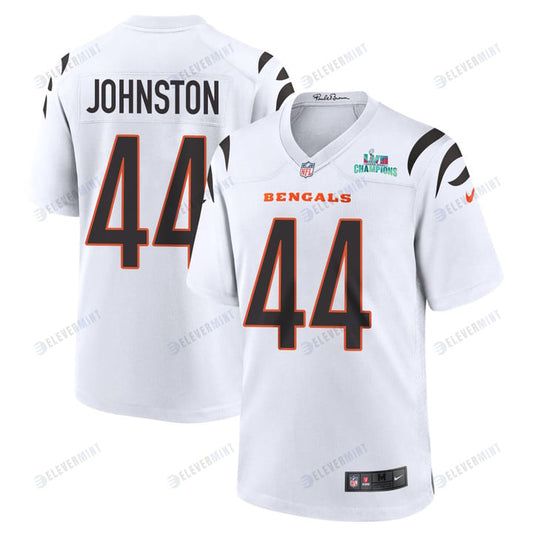Clay Johnston 44 Cincinnati Bengals Super Bowl LVII Champions Men Game Jersey - White