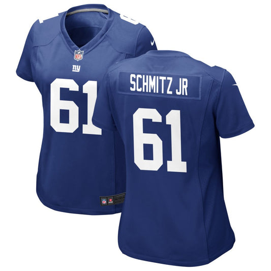 John Michael Schmitz Jr New York Giants Nike Women's Jersey - Royal