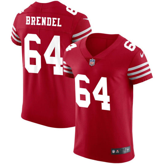 Jake Brendel San Francisco 49ers Nike Vapor Elite Jersey - Scarlet