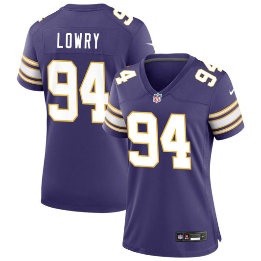 Dean Lowry Minnesota Vikings Nike Women's Classic Game Jersey - Purple