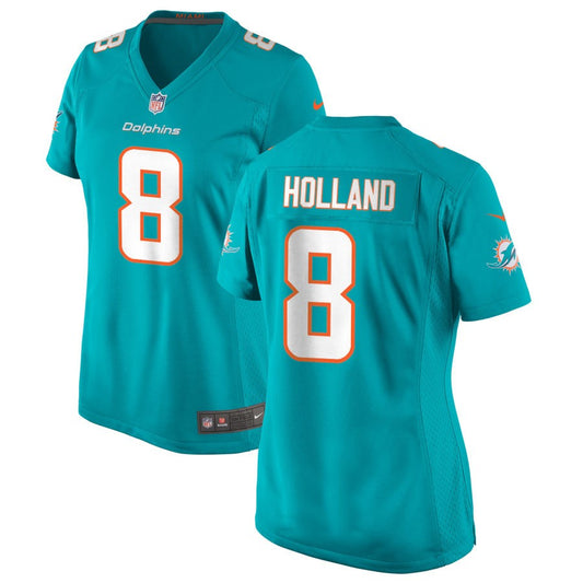 Jevon Holland Miami Dolphins Nike Women's Game Jersey - Aqua