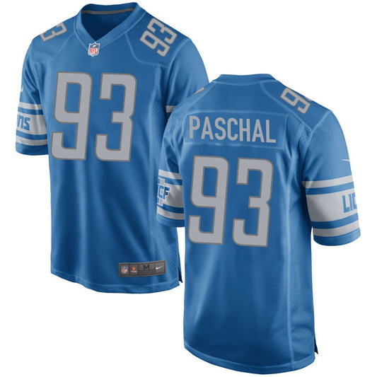 Josh Paschal Detroit Lions Nike Game Jersey - Blue