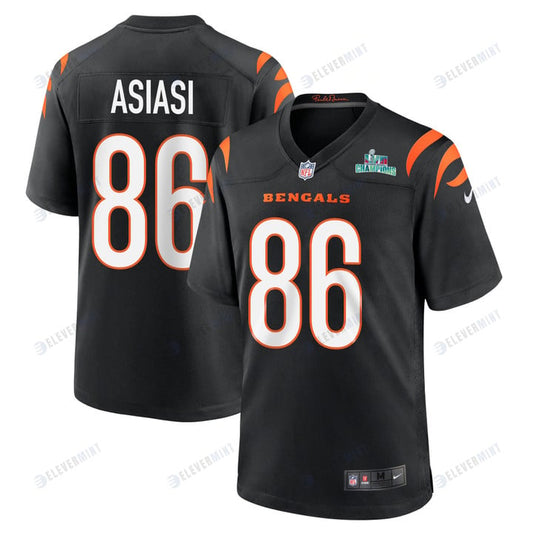 Devin Asiasi 86 Cincinnati Bengals Super Bowl LVII Champions Men Game Jersey - Black