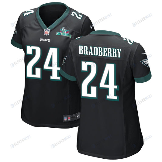 James Bradberry 24 Philadelphia Eagles Super Bowl LVII Champions Women Game Jersey - Black