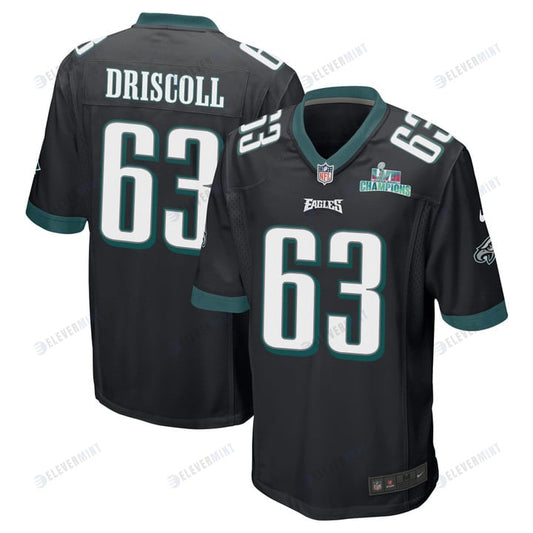 Jack Driscoll 63 Philadelphia Eagles Super Bowl LVII Champions Men Game Jersey - Black