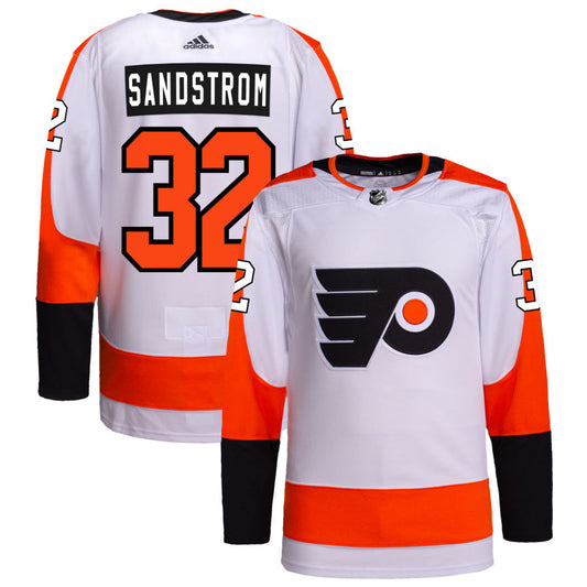 Felix Sandstrom Philadelphia Flyers adidas Away Authentic Pro Jersey - White