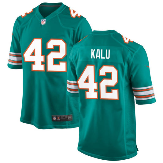 Joshua Kalu Miami Dolphins Nike Alternate Game Jersey - Aqua