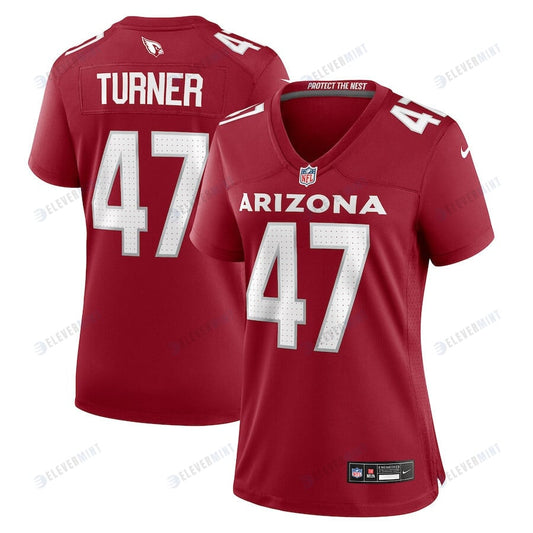 Ezekiel Turner 47 Arizona Cardinals Women Team Game Jersey - Cardinal