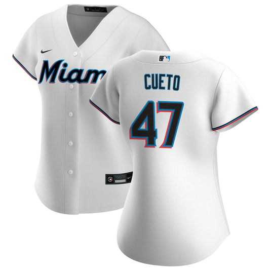 Johnny Cueto Miami Marlins Nike Women's Home Replica Jersey - White