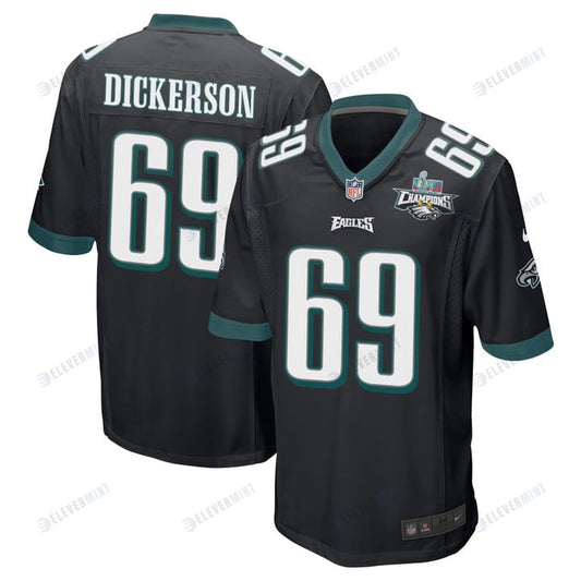Landon Dickerson 69 Philadelphia Eagles Super Bowl LVII Champions 2 Stars Men Game Jersey - Black