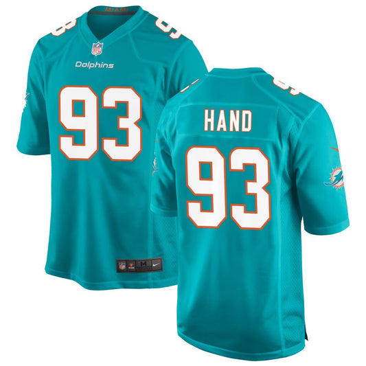 Da'Shawn Hand Miami Dolphins Nike Game Jersey - Aqua