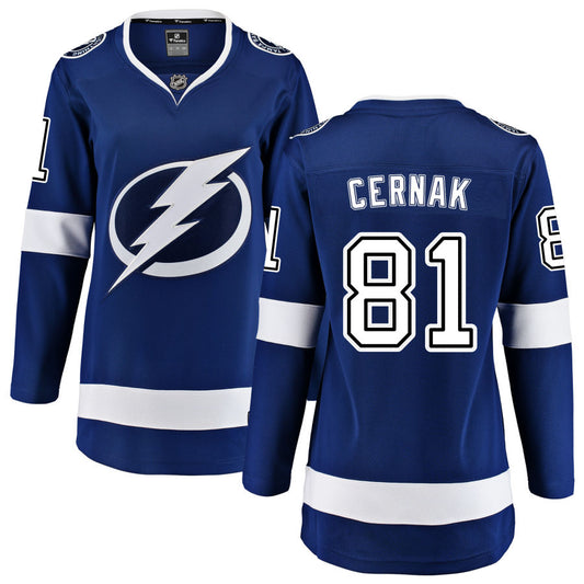 Erik Cernak Tampa Bay Lightning Fanatics Branded Women's Home Breakaway Jersey - Blue