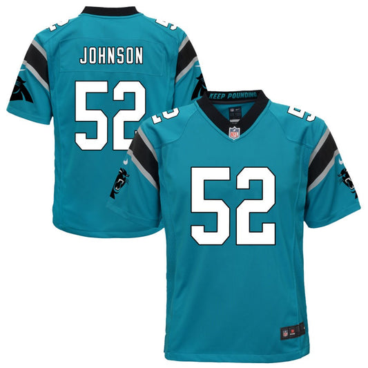 DJ Johnson Carolina Panthers Nike Youth Game Jersey - Blue