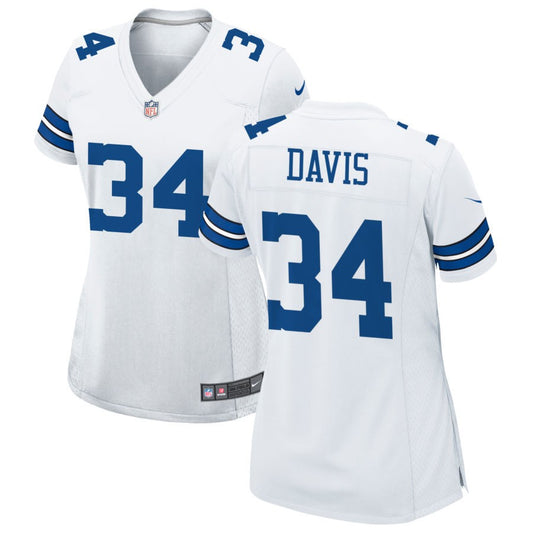 Malik Davis Dallas Cowboys Nike Women's Game Jersey - White