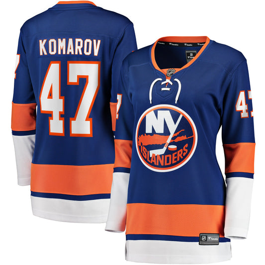 Leo Komarov New York Islanders Fanatics Branded Women's Home Breakaway Player Jersey - Royal