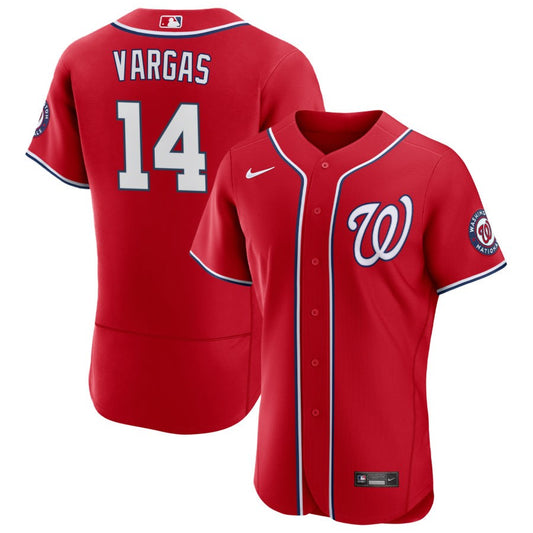 Ildemaro Vargas Washington Nationals Nike Alternate Authentic Patch Jersey - Scarlet