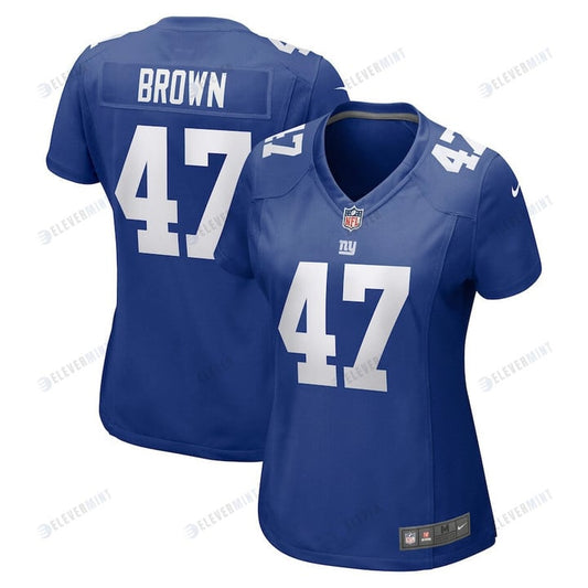Cam Brown 47 New York Giants Women Game Jersey - Royal
